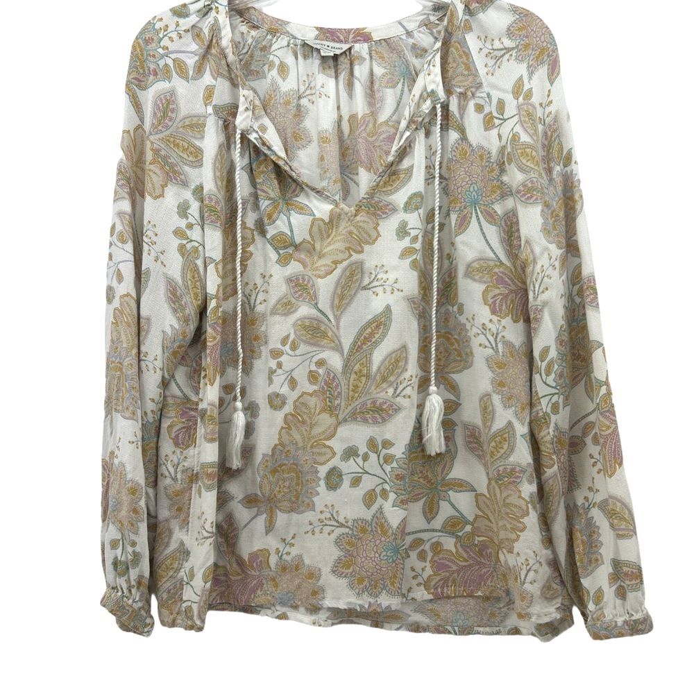 Lucky Brand Multicolor Paisley Pastel Blouse - Picture 2 of 4